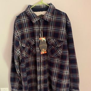 Brand New men’s coat! Button up Flannel style.